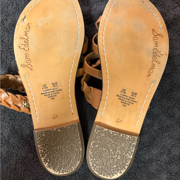 Sam Edelman Brown Garvie Braided Strap Flat Sandals Size 6.5 M - Picture 6 of 15